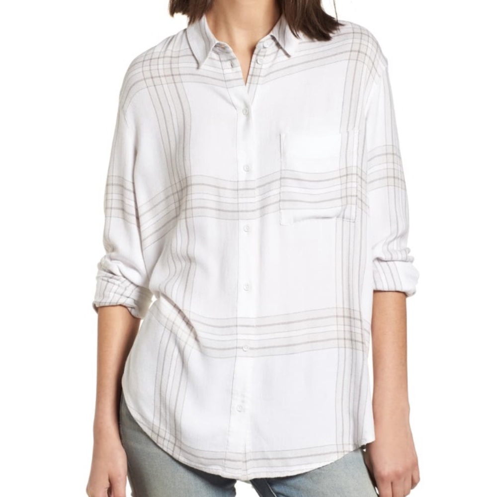 Treasure&Bond Drapey Plaid Shirt